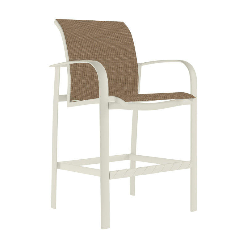 Laguna Outdoor Bar Stool, Bogota, Parchment