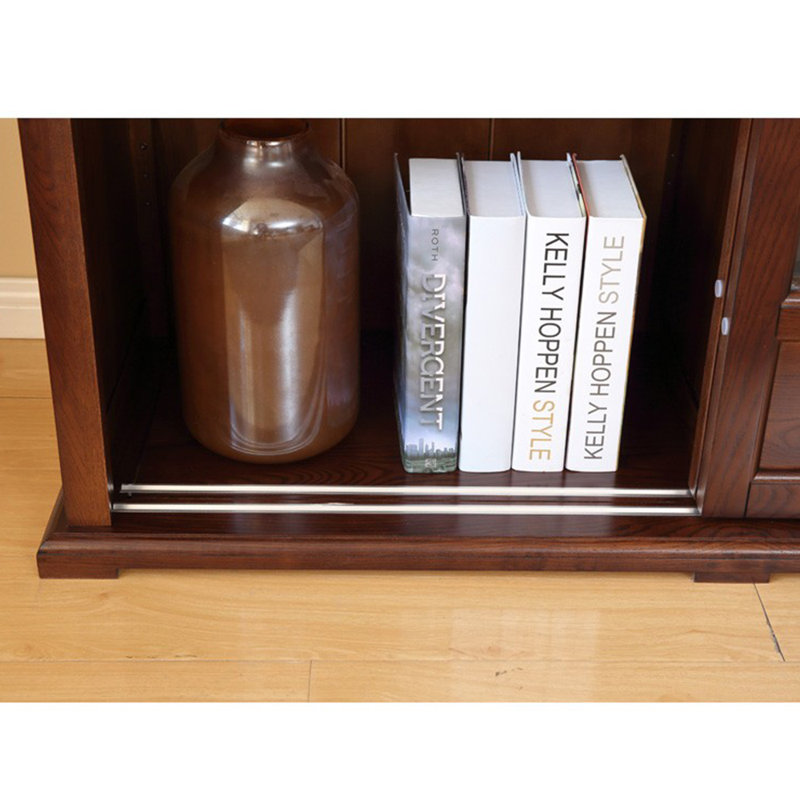 American style sliding cabinet door bookcase