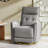 Ocia Genuine Leather Swivel Rocker Manual Recliner-1420638340