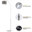 Lewallen 131cm Silver Arched Floor Lamp-1395384668