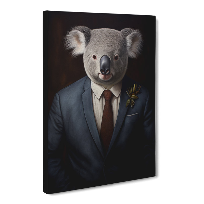 Koala Bear In A Suit - No Frame Print, 76cm H x 50cm W x 3cm D