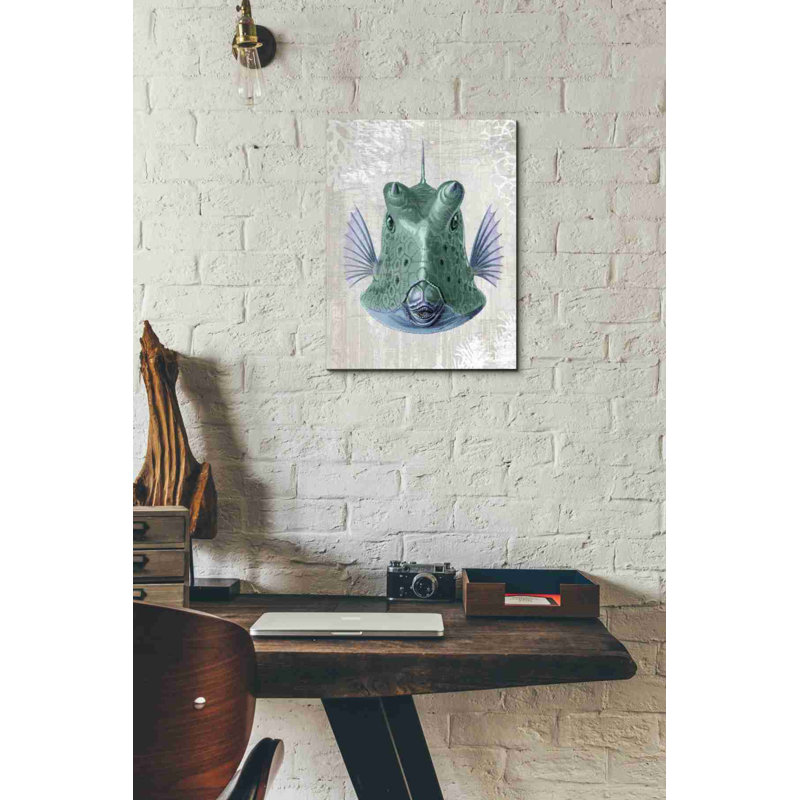 Cowfish - impression sur toile tendue, H 16 po x l 12 po x P 0,75 po