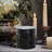 Black Zebra Marble Keepsake Urn with Lid