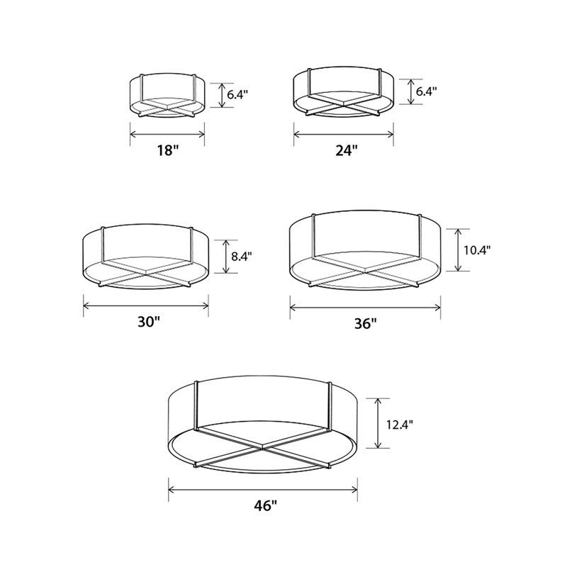 Plura LED Flush Mount, Dark Stained Walnut, Rose Gold, 6.4" W x 24" L x 24" D