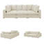 Canapé modulaire en velours côtelé 6 pièces-2093304653