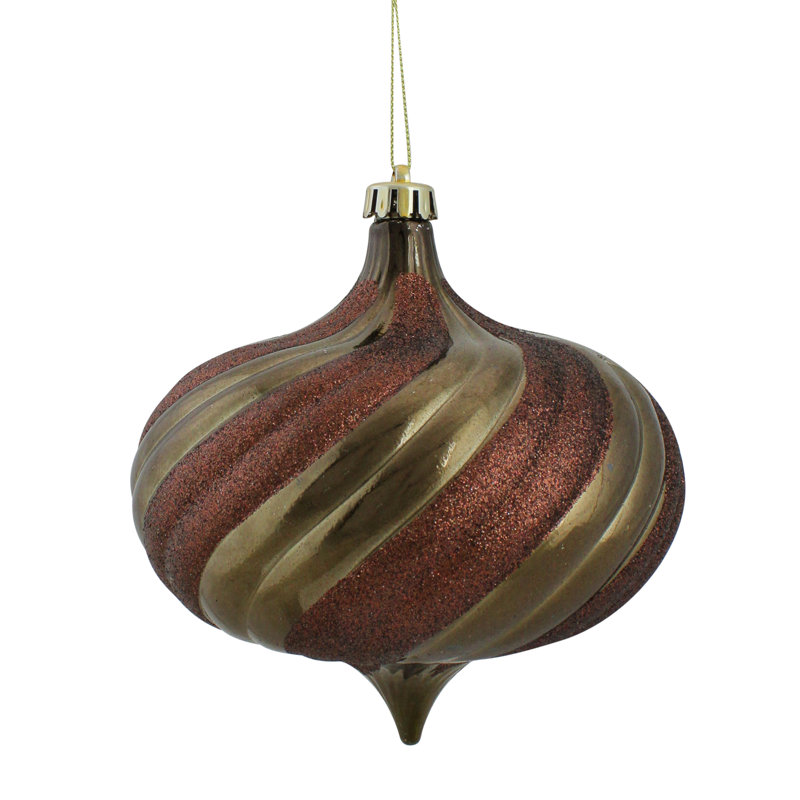 Ornements de Noël incassables, l 5,75 po x P 5,75 po, Brun moka brillant