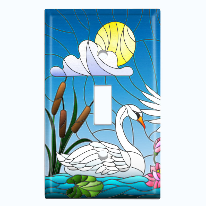 Patterned 1 - Gang Toggle Light Switch Standard Wall Plate