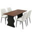  Table de salle à manger extensible avec chaises rembourrées Kincannon-132042312-132042313