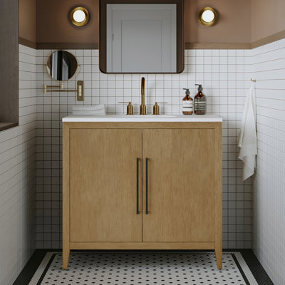 Alsup  Single Vanity With Quartz Countertop