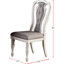 Table de salle à manger contemporaine 7 pièces, table avec plateau en chêne et 6 coussins de siège latéraux, chaises de style transitionnel à finition grise,