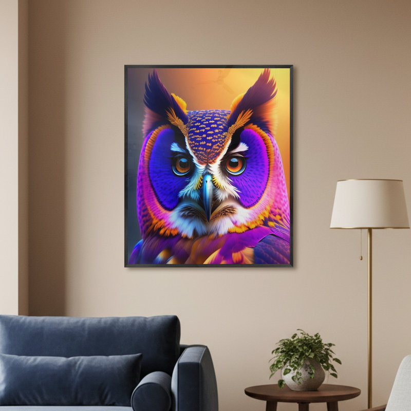 Single Picture Frame LED Illuminated Wall Art Wall Art on Glass / Aluminium, 60cm H x 50cm W