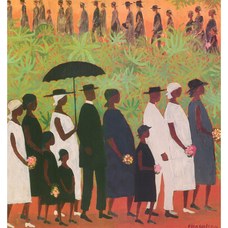 Funeral Procession, 21" H x 20" W
