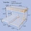Lits superposés triples gain de place, cadre en métal pour lits jumeaux, blanc moderne pour maison familiale