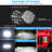 2Pcs 7In Round LED Headlights - Black, 75W, 3800LM - Halo Car Headlamps, Plug and Play