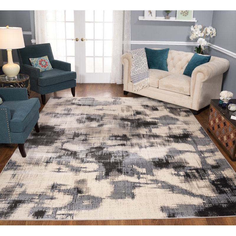 Kelson Abstract Indoor Rug, Rectangle 4'3" x 6'