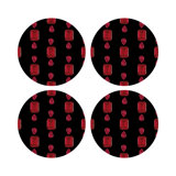 Gem Emeralds Vegan Leather Round Pebble Placemat