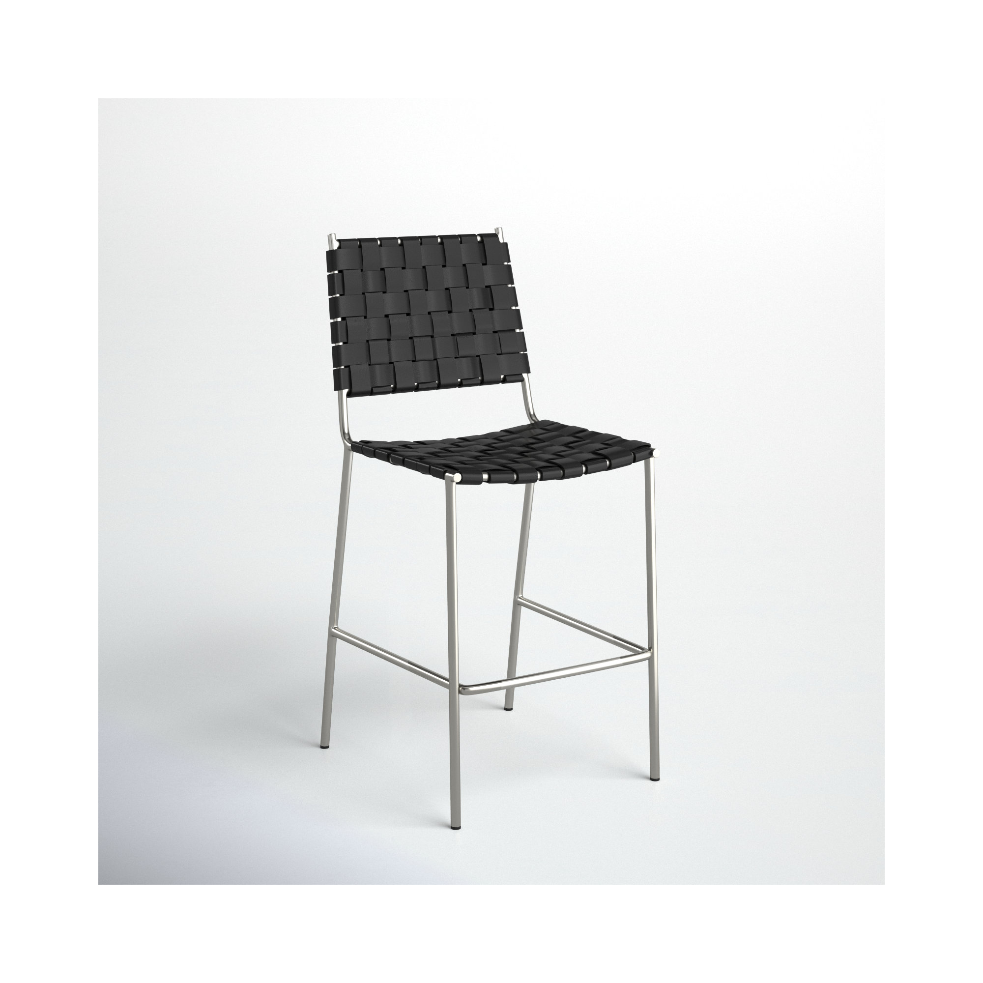 Ryland 26" Counter Stool, Sliver, Black