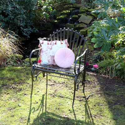 Ornate Metal Painted Garden Chair 62Cm
