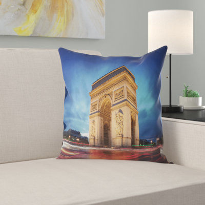 Arch of Triumph in Paris - Cityscape Printed Pillow