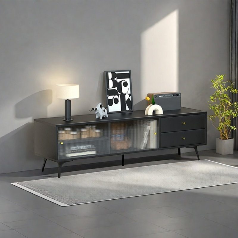Meuble télé de luxe à lumière noire, 86.61"