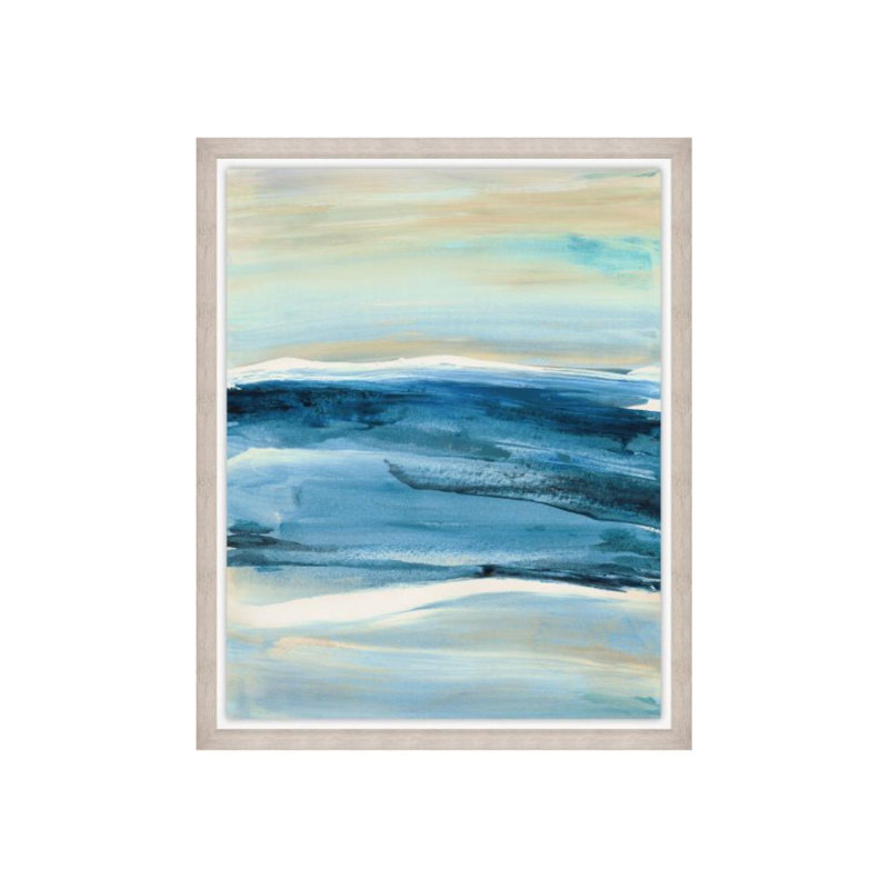 Pelagic Disques III par Elena Carlie - impression, Image au pinceau gel, H 38 po x l 30 po x P 1,5 po