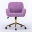 Chaise de bureau, chaise de bureau en poils de lapin artificiel avec base en métal, chaise de bureau pivotante réglable, chaise de coiffeuse-1917518610