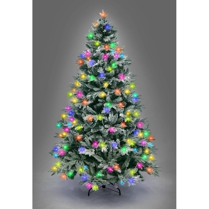 Hortencia Lighted Artificial Christmas Tree, 6'