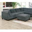 1 pièce OTTOMAN SEULEMENT en tissu chenille gris OTTOMAN-1163568859