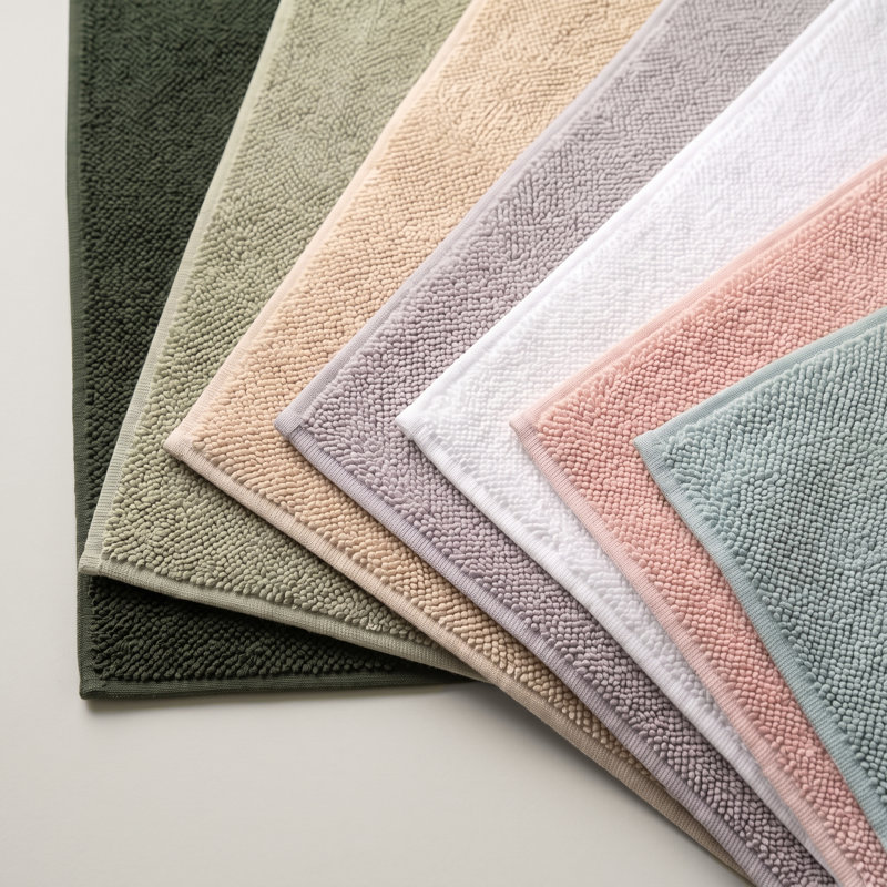 Luxe 100% Organic Cotton Bath Mat, Blue