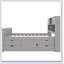 Captain Platform Bed Frame With Storage Bookcases And Shelves,Four Drawers-1045318968