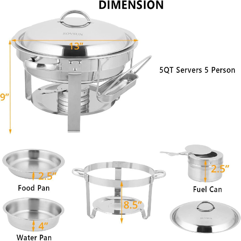 Stainless Steel Round Chafing Dish