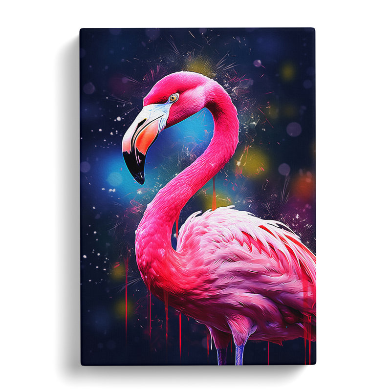 Flamingo Digital - Print, 76cm H x 50cm W x 3cm D