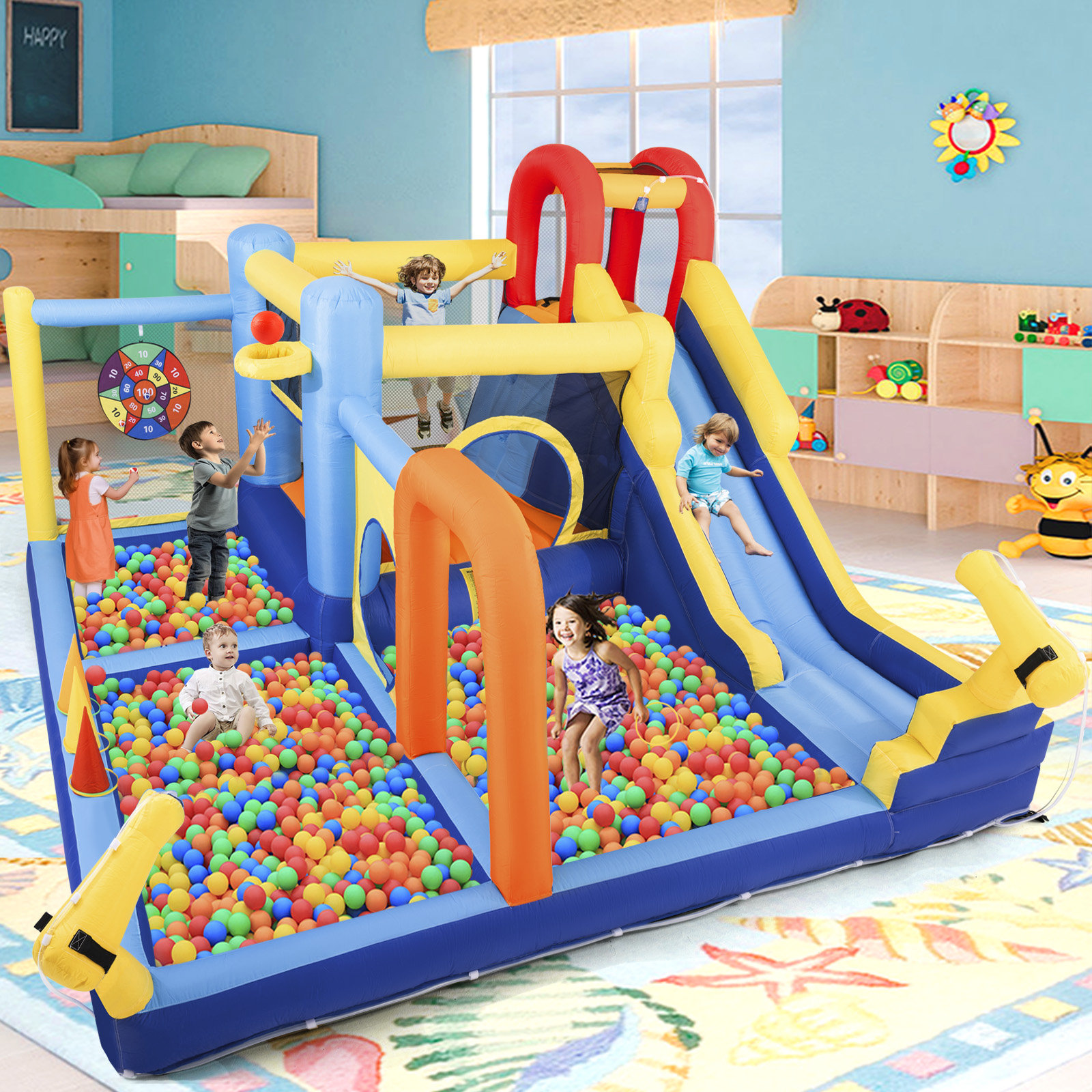 joyldias-9-6-x-9-5-bounce-house-with-air-blower-wayfair
