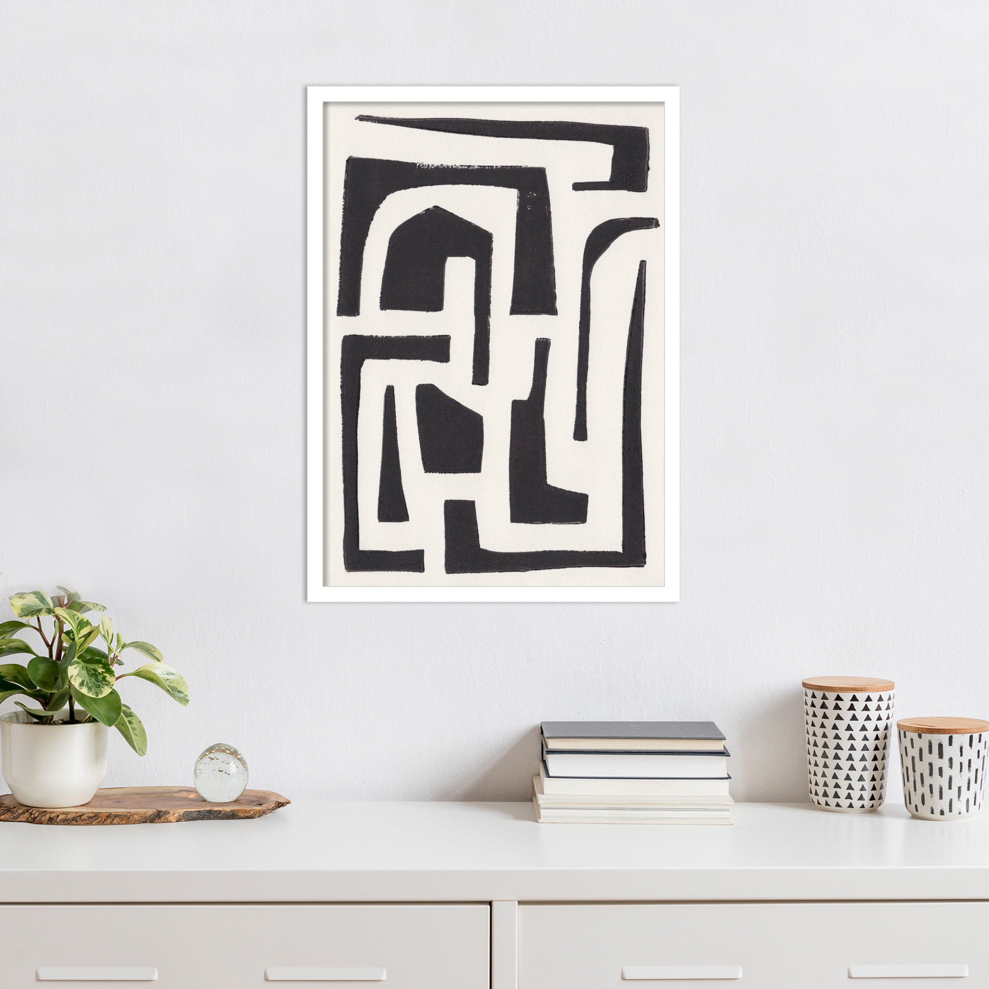 Neighborhood by Alisa Galitsyna, 25" H x 18" W x 1" D, White