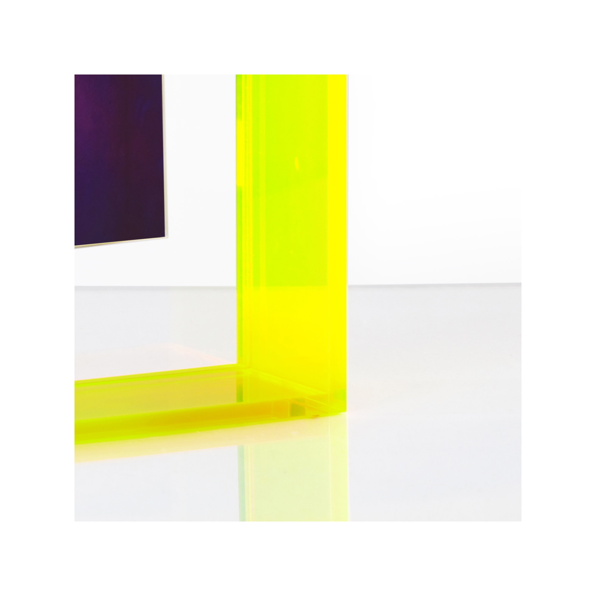 Float Frame for Tabletop or Wall with Magnetic Photo Holder, Neon Pink, 8" x 8"