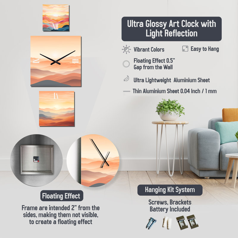 Makayli Metal Wall Clock