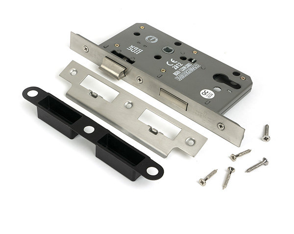 Euro Din Sash Lock, Satin Chrome