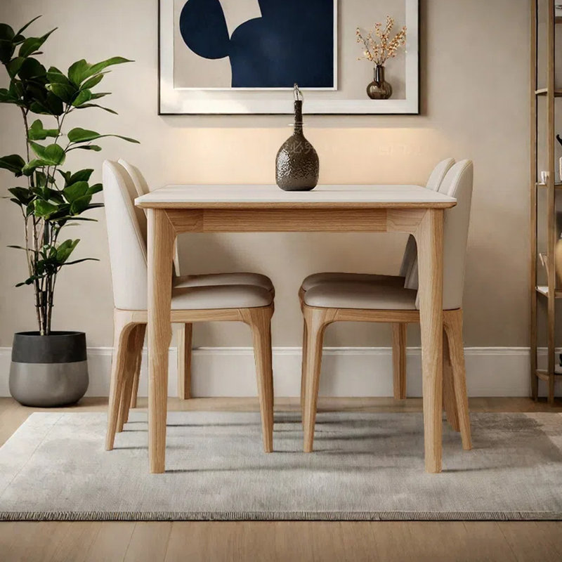 Small apartment with simple dining table, 29.53"H x 62.99"L x 31.5"W