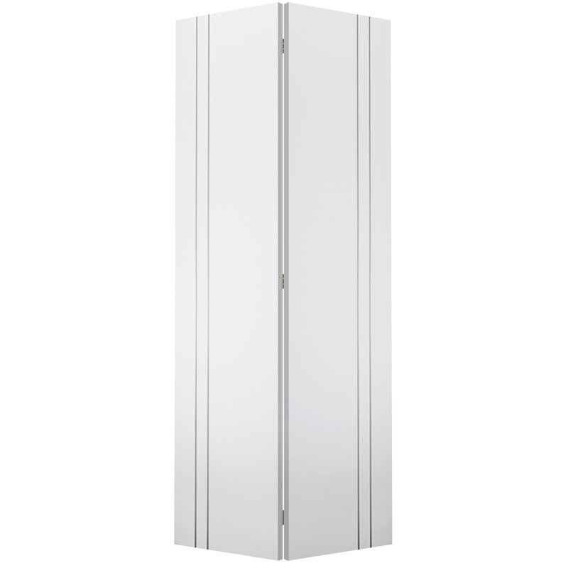 Porte pliante en bois pré-fini Optima 2V, H 79,38 po x l 48 po x P 1,75 po, Blanc neige