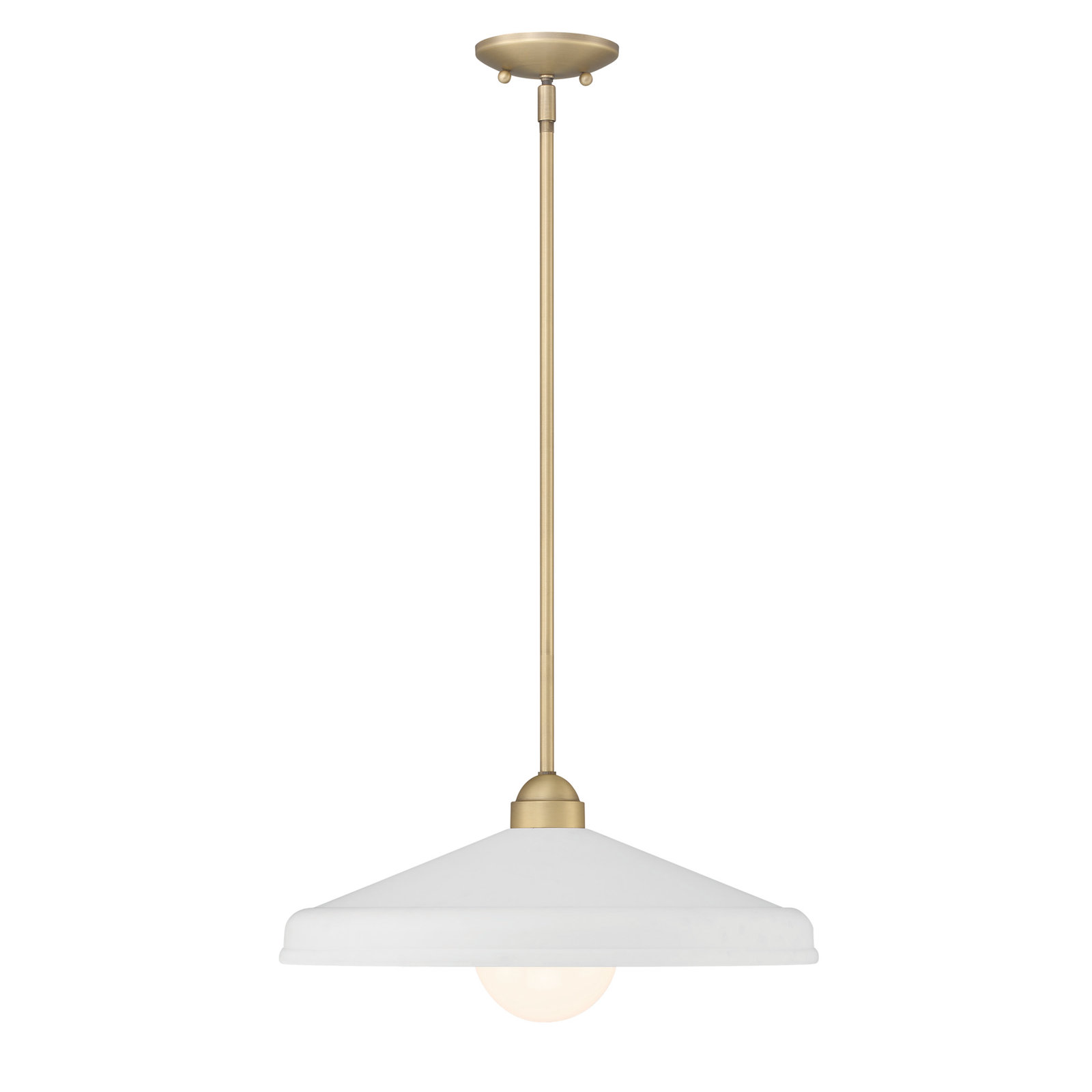 Delilah 18" W Dome Pendant, White
