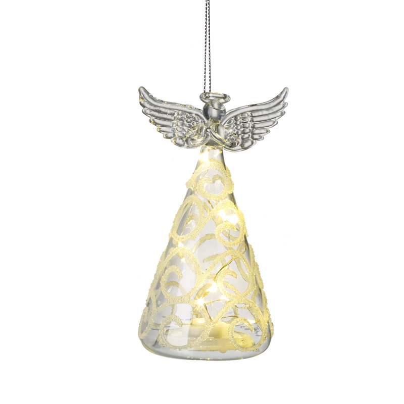 Mcdaniel 13cm Glass Lighted Hanging Figurine Ornament