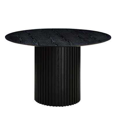 46.99 Inch Dining Table, Black, Mid-Century Modern Design, Easy To Clean And Dependable For Use Black Inspiration, Strong Area