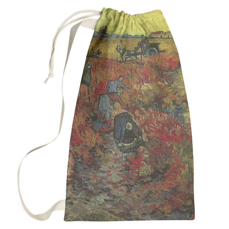 Browerville Fabric Laundry Bag with Handles, Large (28" H x 36" W x 1.5" D), Yellow