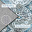 Rectangle Floral Washable Area Rug-682491458-682491459