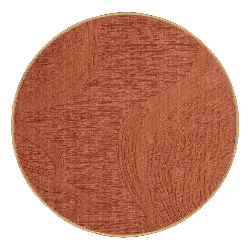Machine Washable Abstract Brown Area Rug