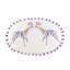 Édredon simple en coton 3 pièces avec motif floral réversible mauve, rembourrage et coussin lavable à la machine lavable à la machine