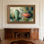 «Green Vase and Rust Pot in Abstract Style», art mural sur toile-132897612