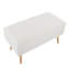 Banc en bois naturel et tissu crème