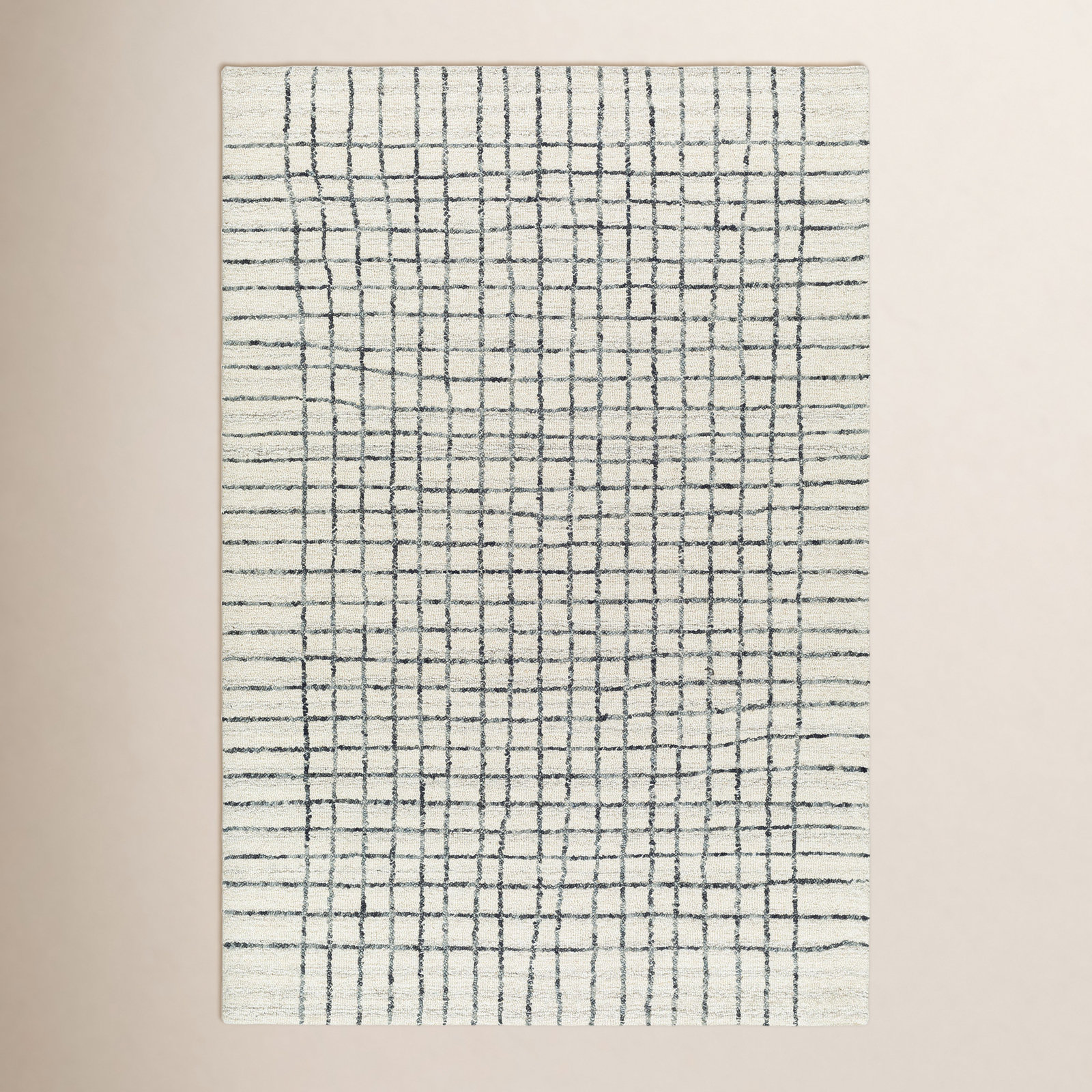 Amoura Hand-Tufted Plaid Rug, Rectangle 9' x 12'