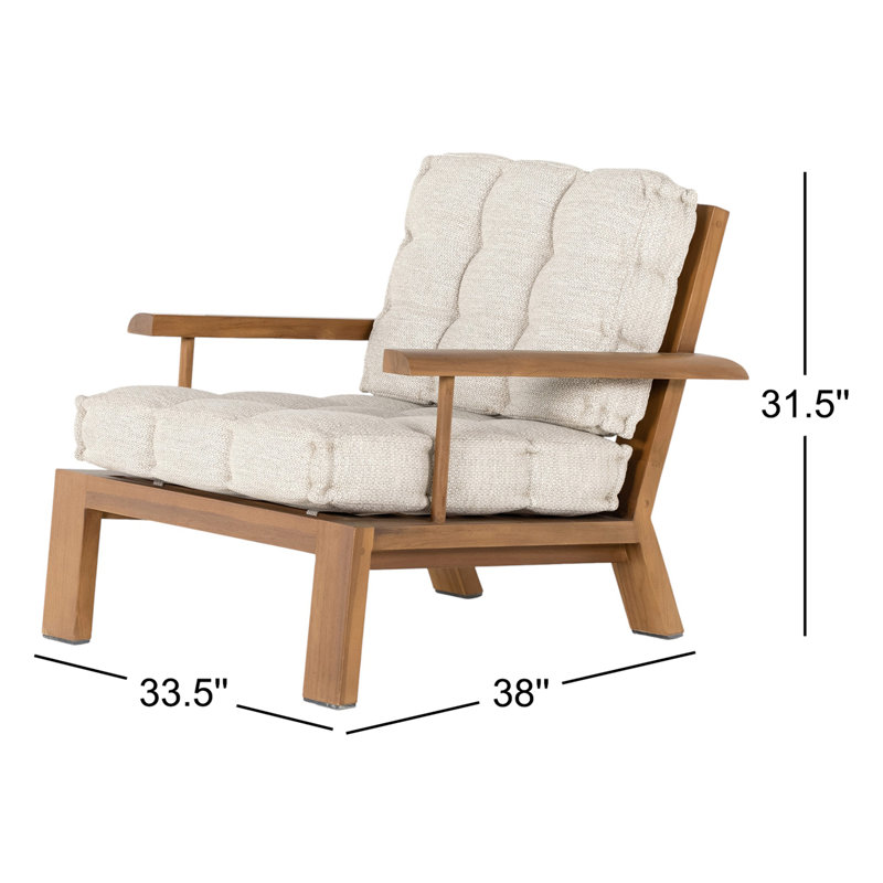 Beck Outdoor Teak Lounge Chair
